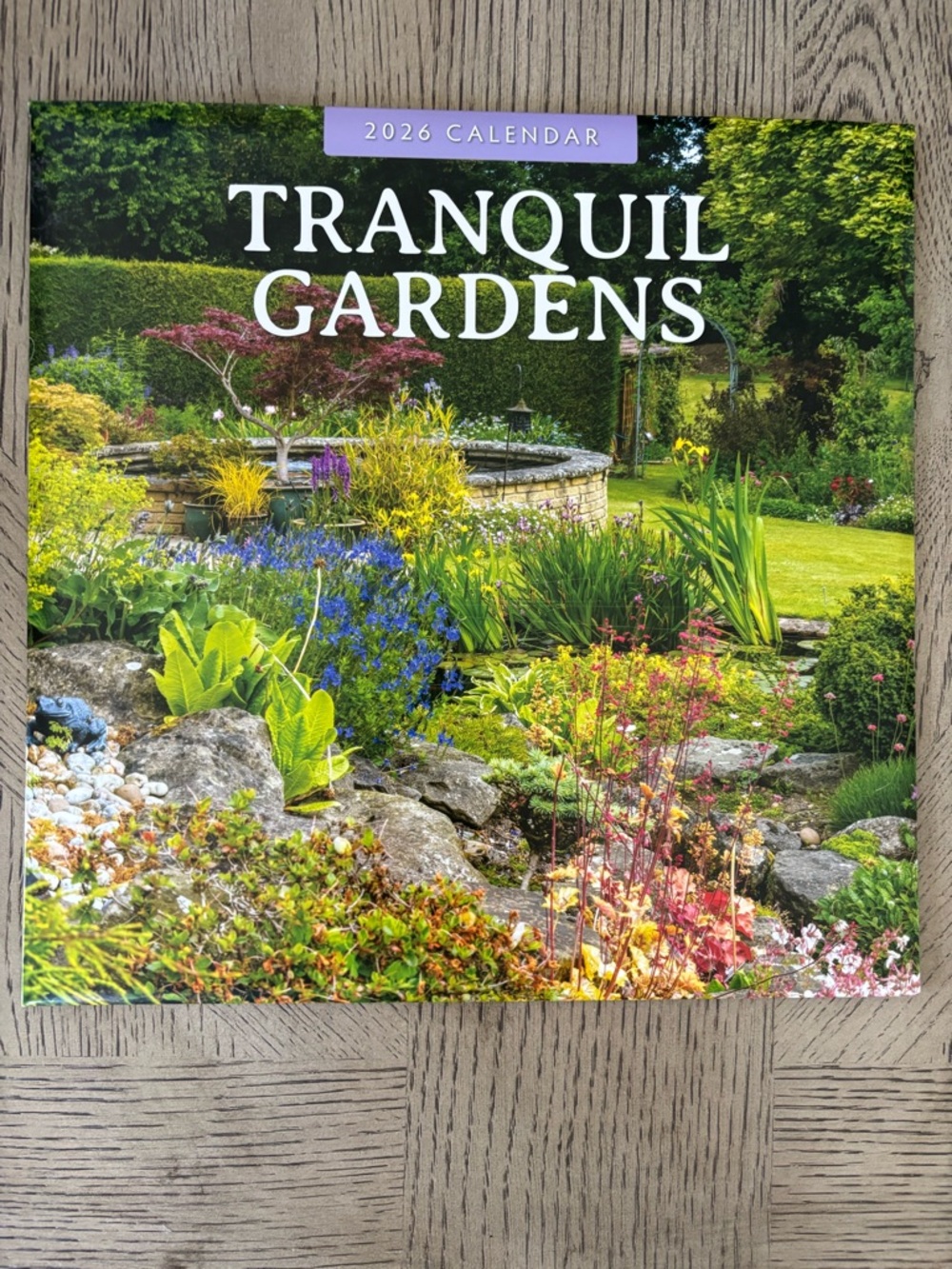 2026 Tranquil Gardens Monthly Wall Calendar